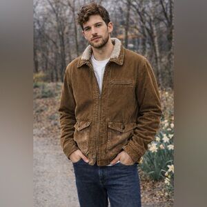 American Eagle Sherpa Lined Workwear Jacket - Corduroy - Men’s Medium